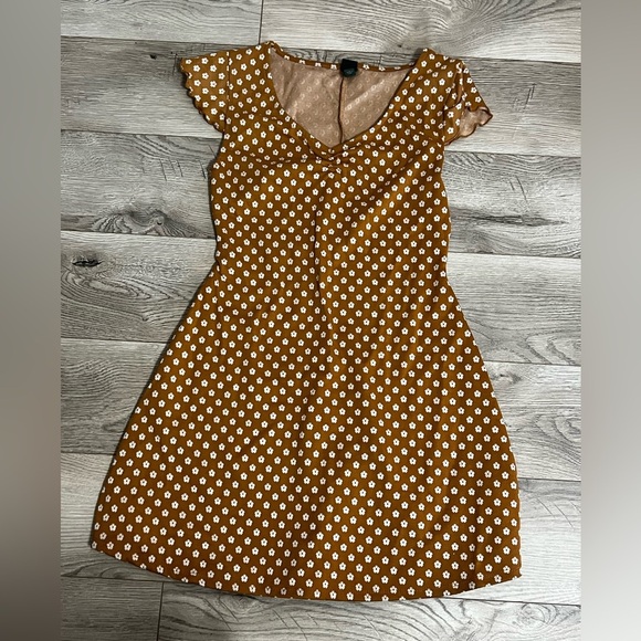 wild fable Dresses & Skirts - Wild Fable Brown Polka Dot Dress